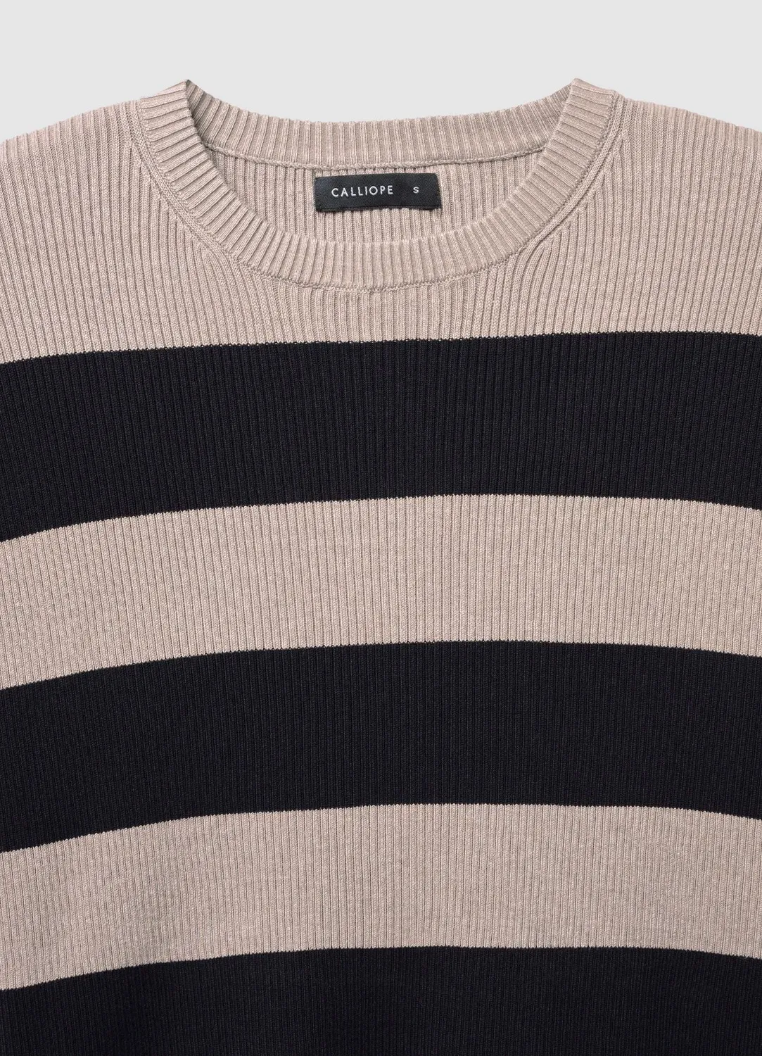 Calliope Pull rayé côtelé manches longues femme
