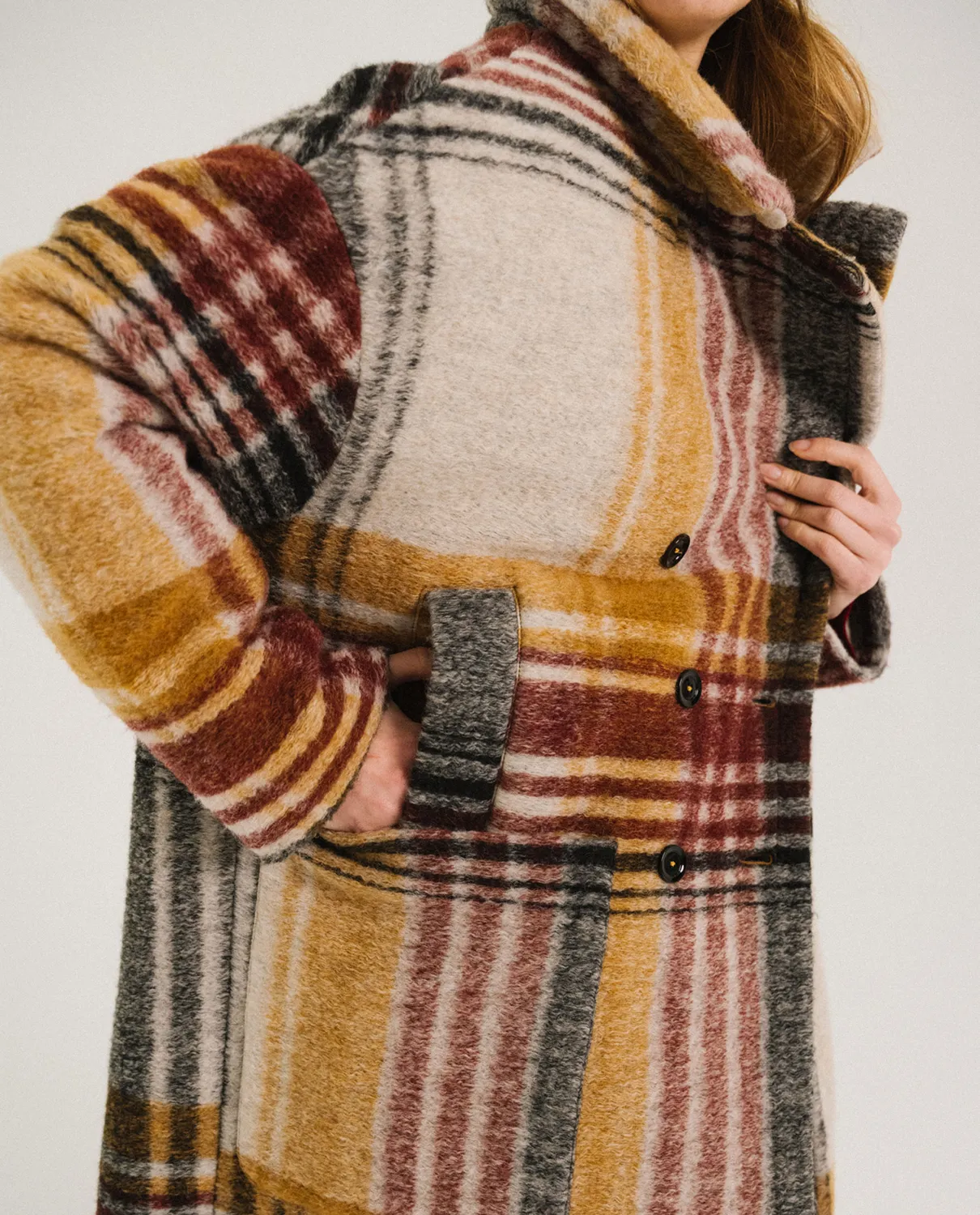 Tinsels Daniel Carpenters manteau carreaux lainage