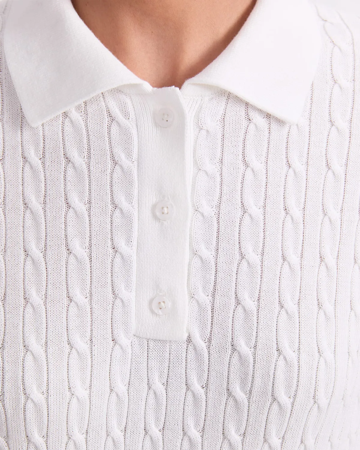 SPORTSCRAFT Chiffon Cable polo maille coton manches courtes