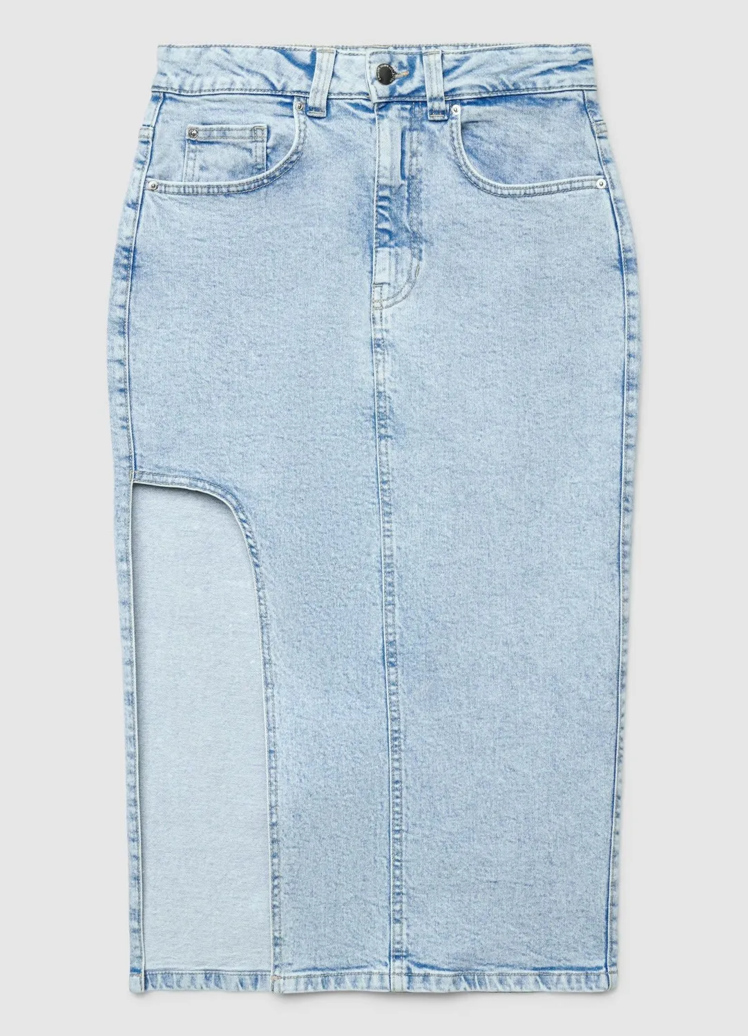 Calliope jupe midi denim fendue droite