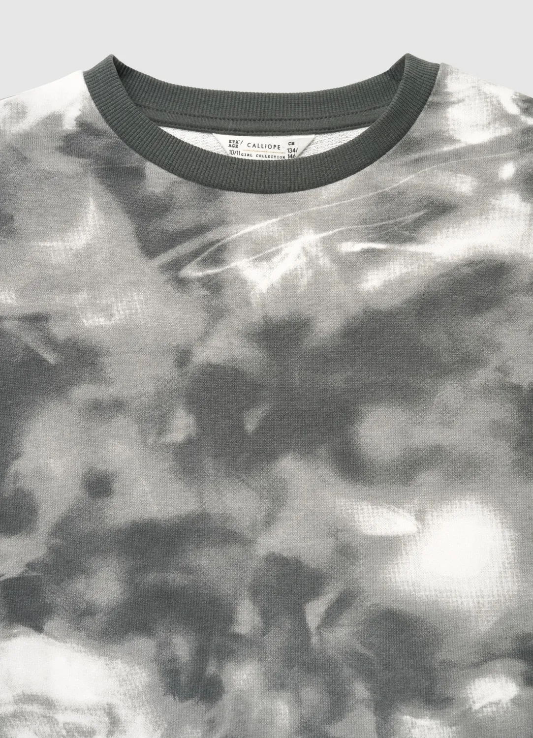 Calliope sweat fille col rond tie dye manches longues