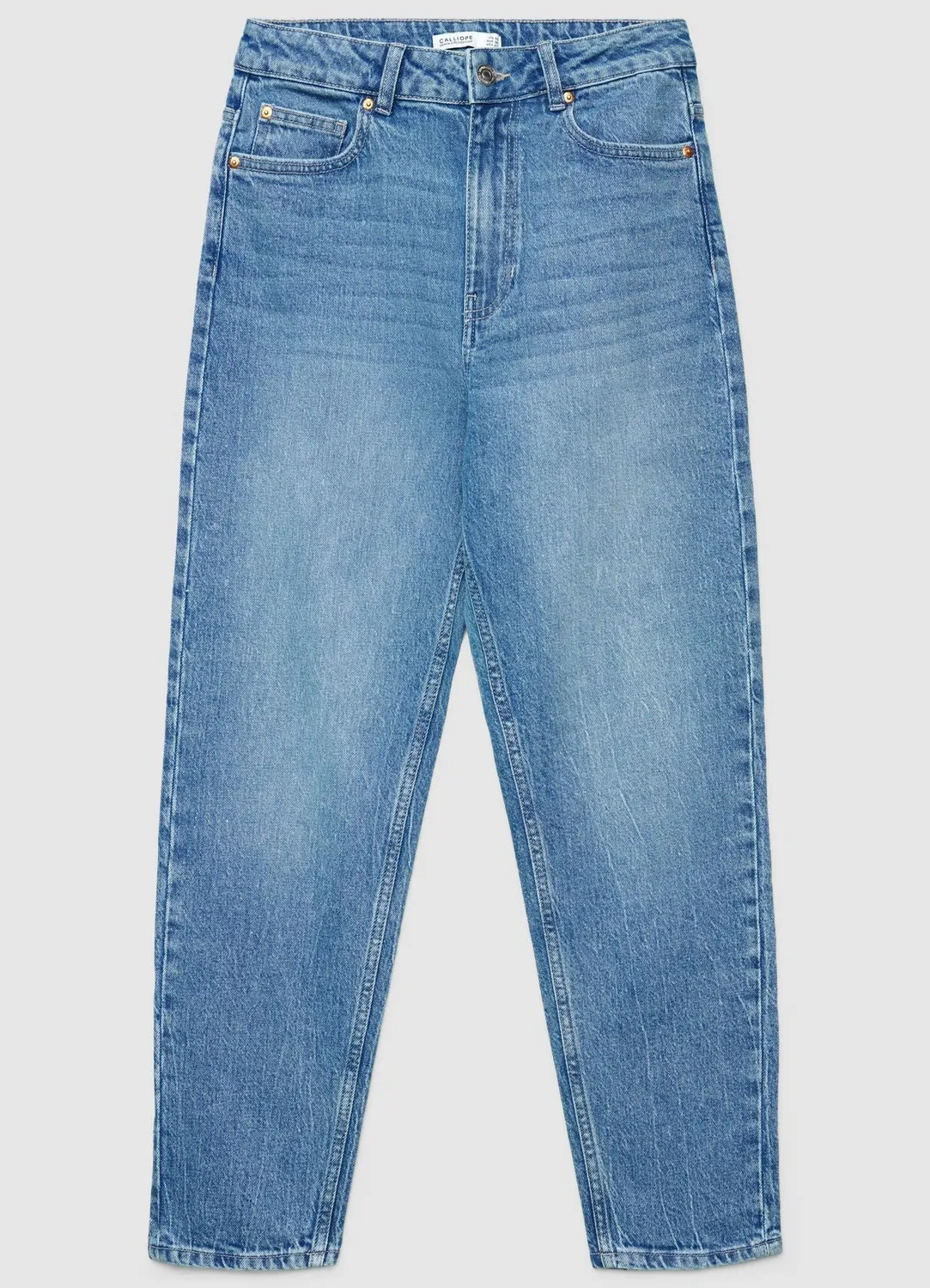 Calliope jean mom fit femme taille haute 5 poches