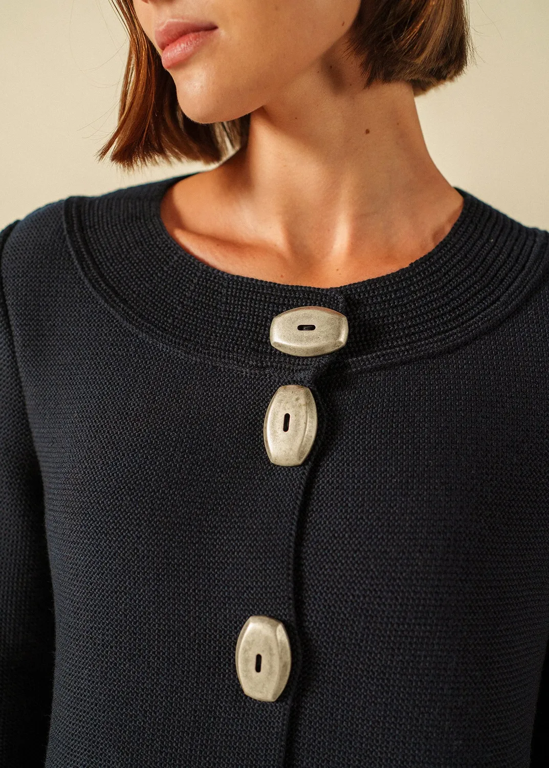 Saint James Adrets Réédit gilet navy 100% laine