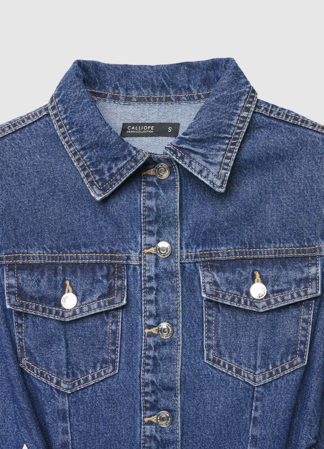 Calliope robe chemisier denim femme ceinture mini