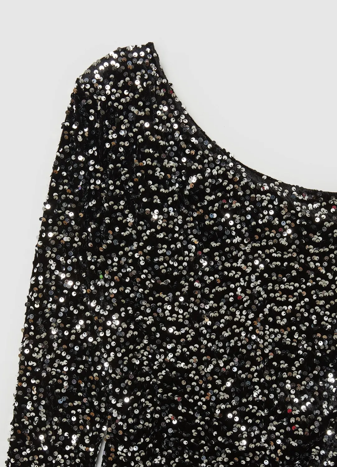 Calliope robe monospaule courte femme paillettes
