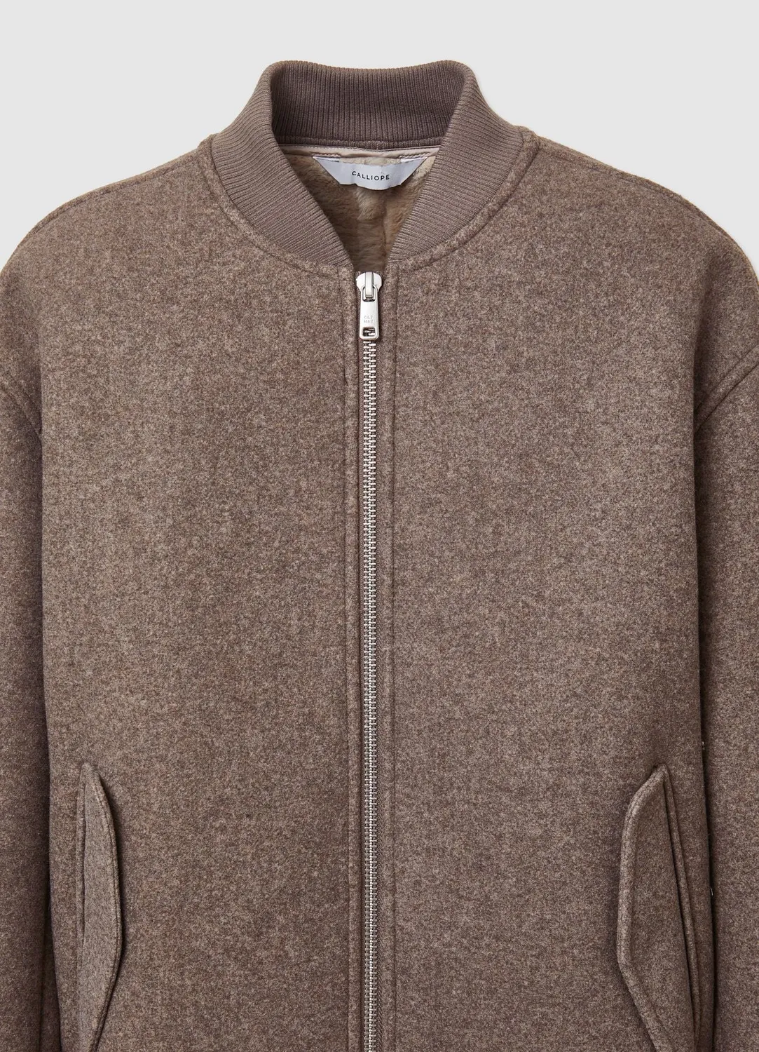 Calliope bomber effet fourrure matelassé homme zippé
