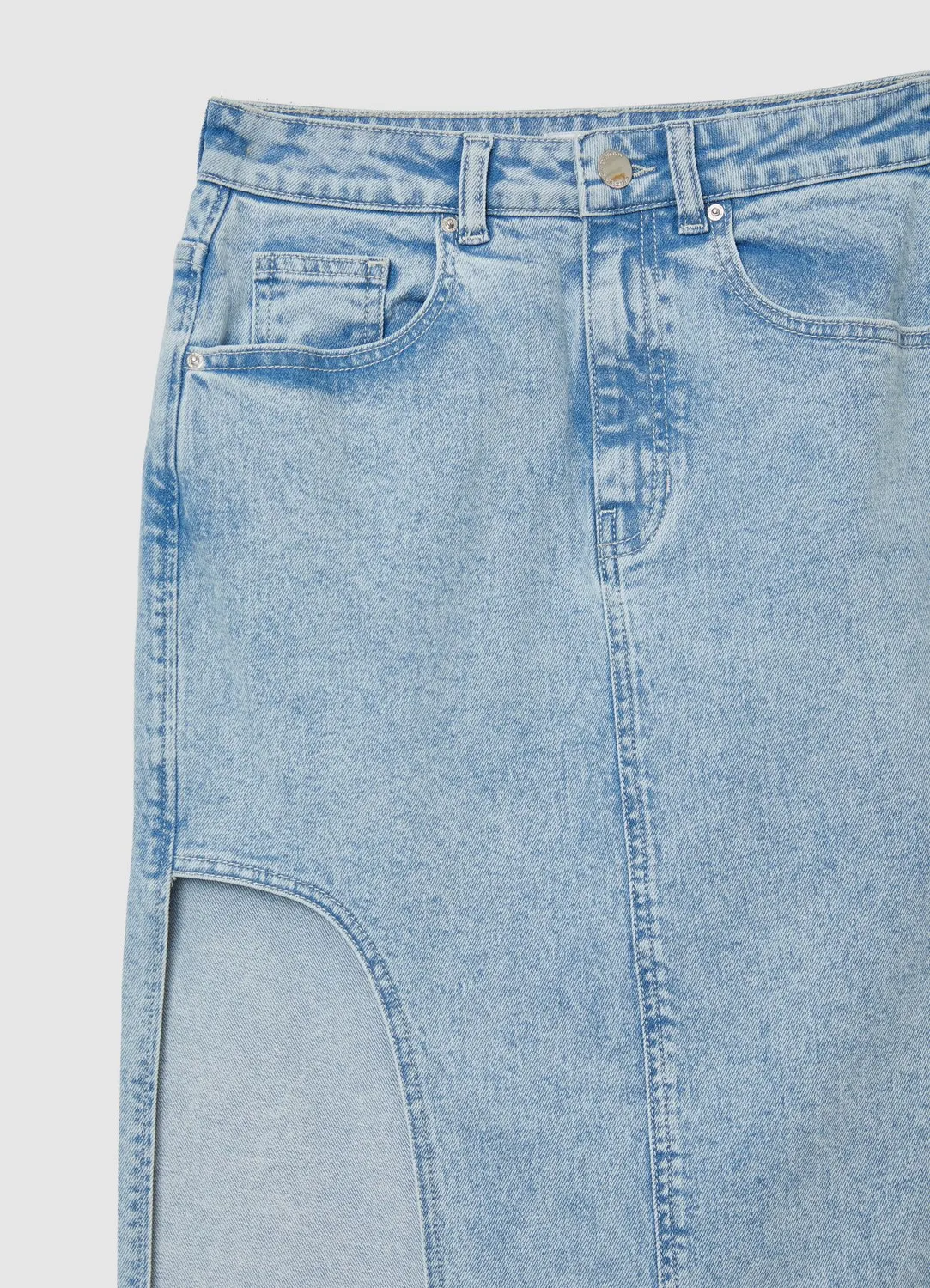 Calliope jupe midi denim fendue femme regular