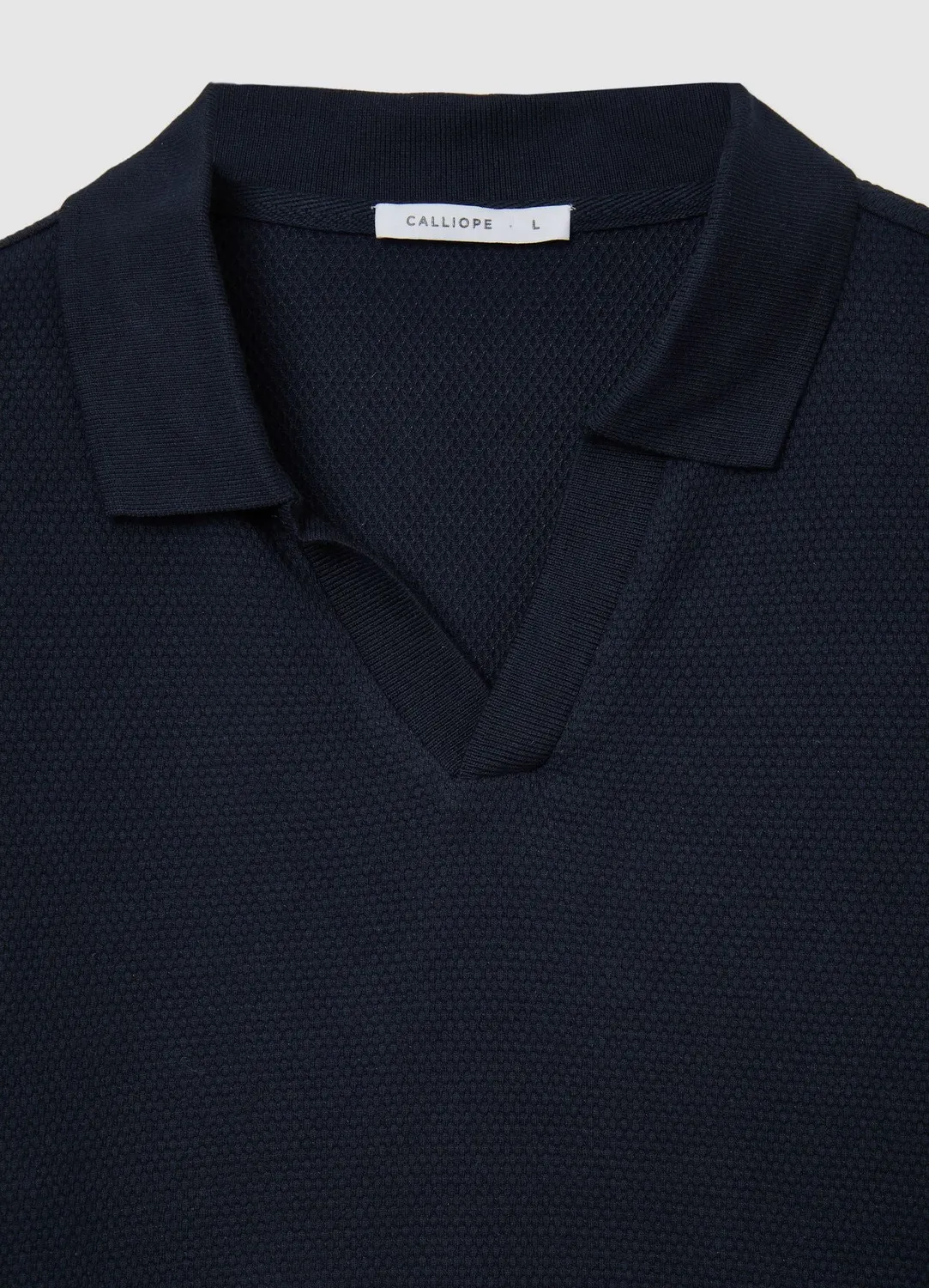 Calliope polo manches longues homme coton uni