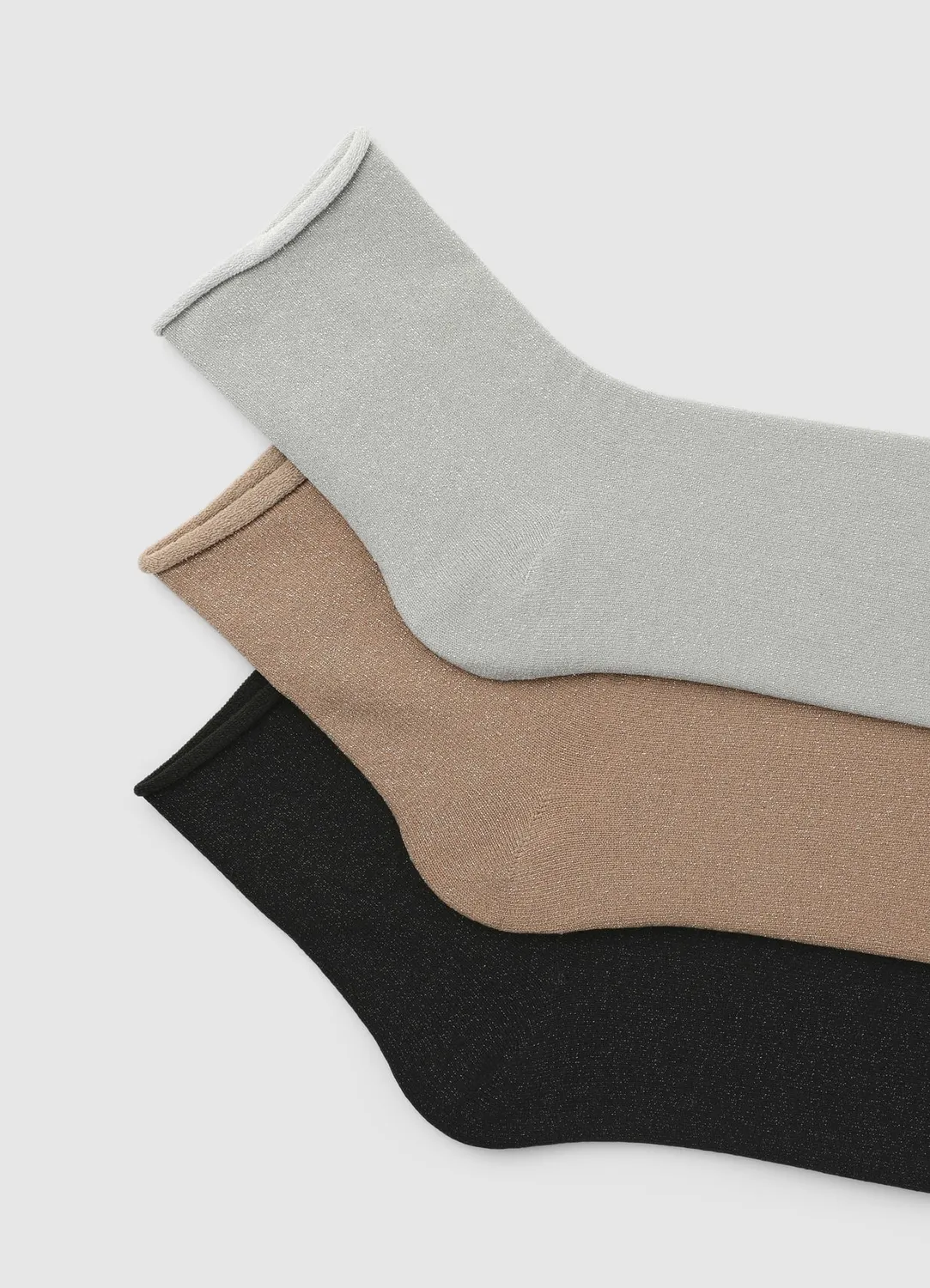 Calliope Lot 3 chaussettes femme brillantes cheville