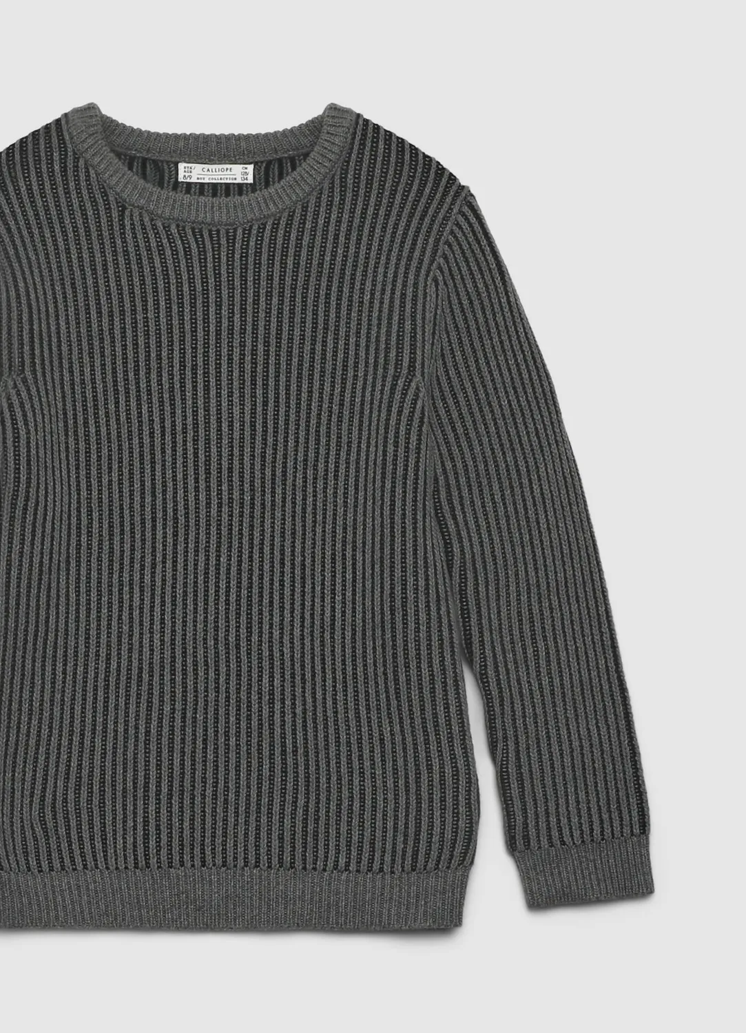 Calliope pull côtes garçon manches longues coton