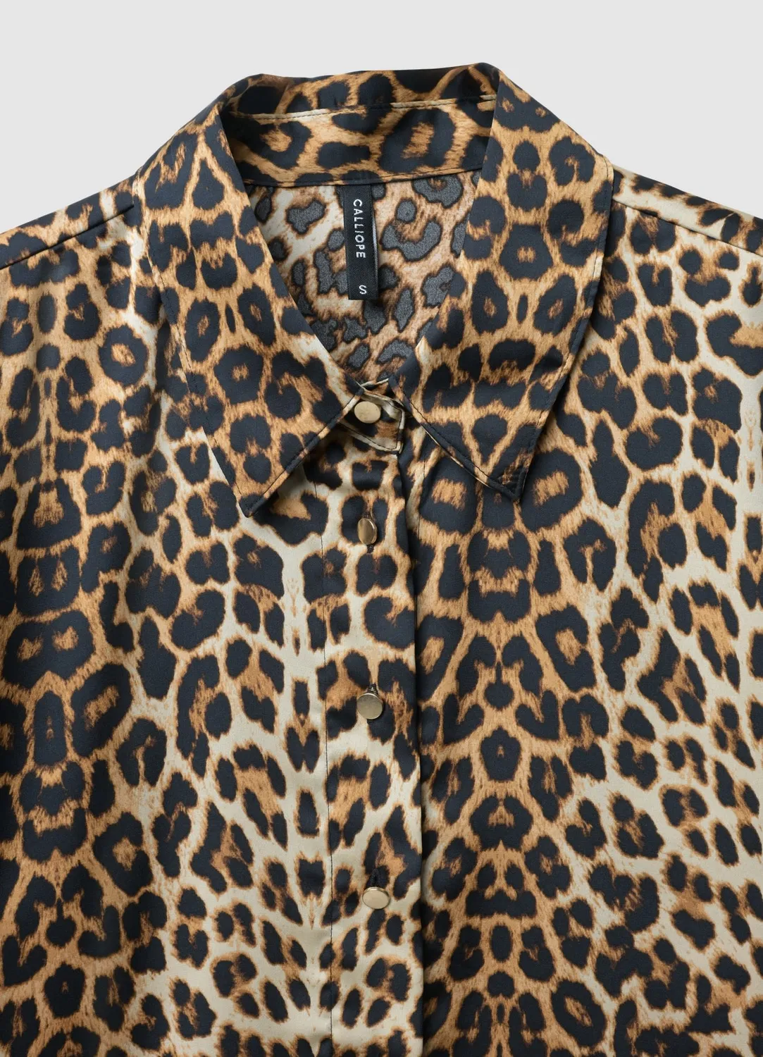 Calliope chemise satinée femme kimono animalier