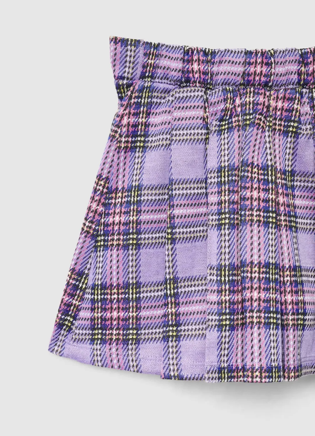 Calliope jupe fille à carreaux élastique courte