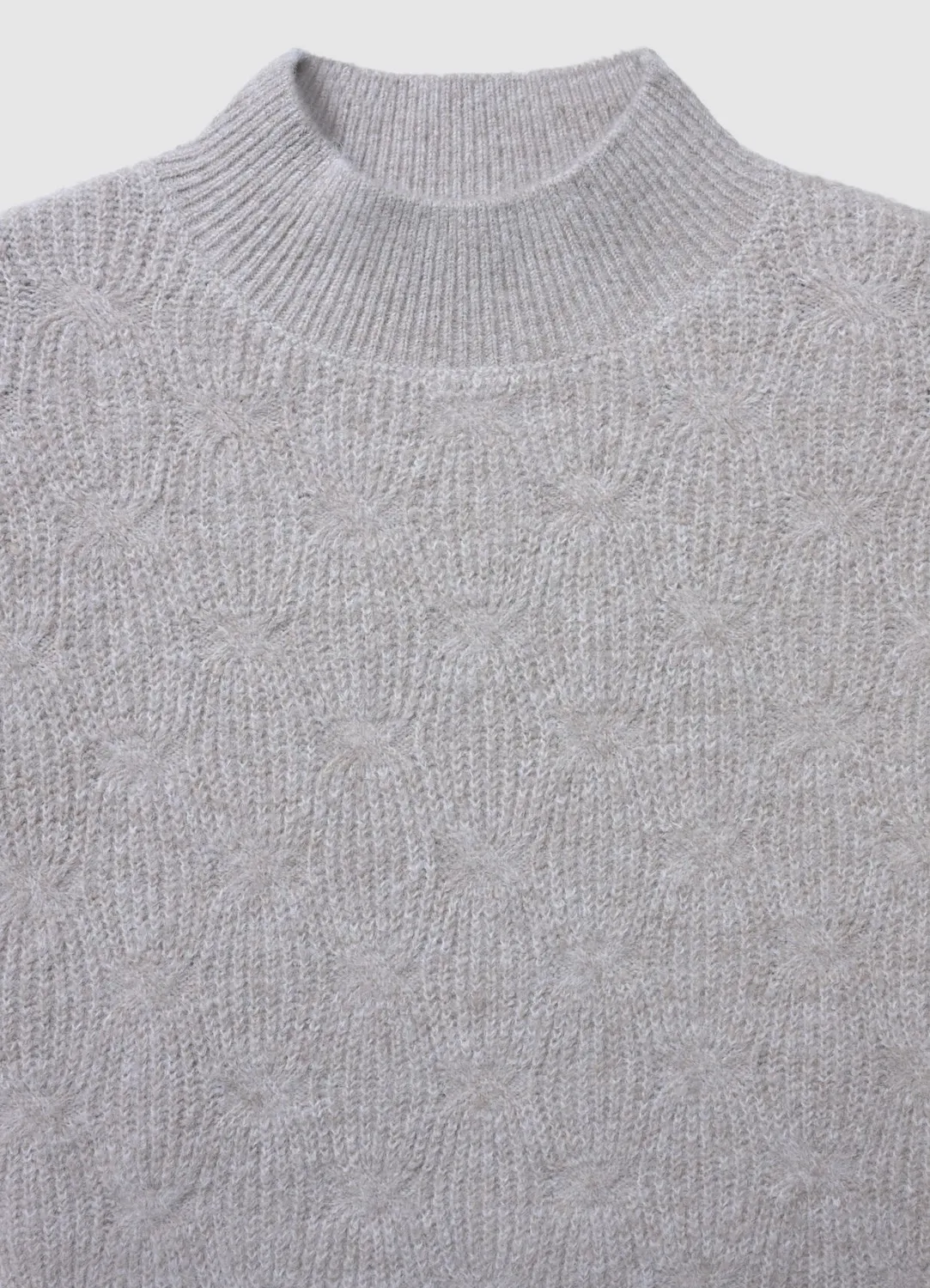 Calliope pull torsadé femme col haut manches longues