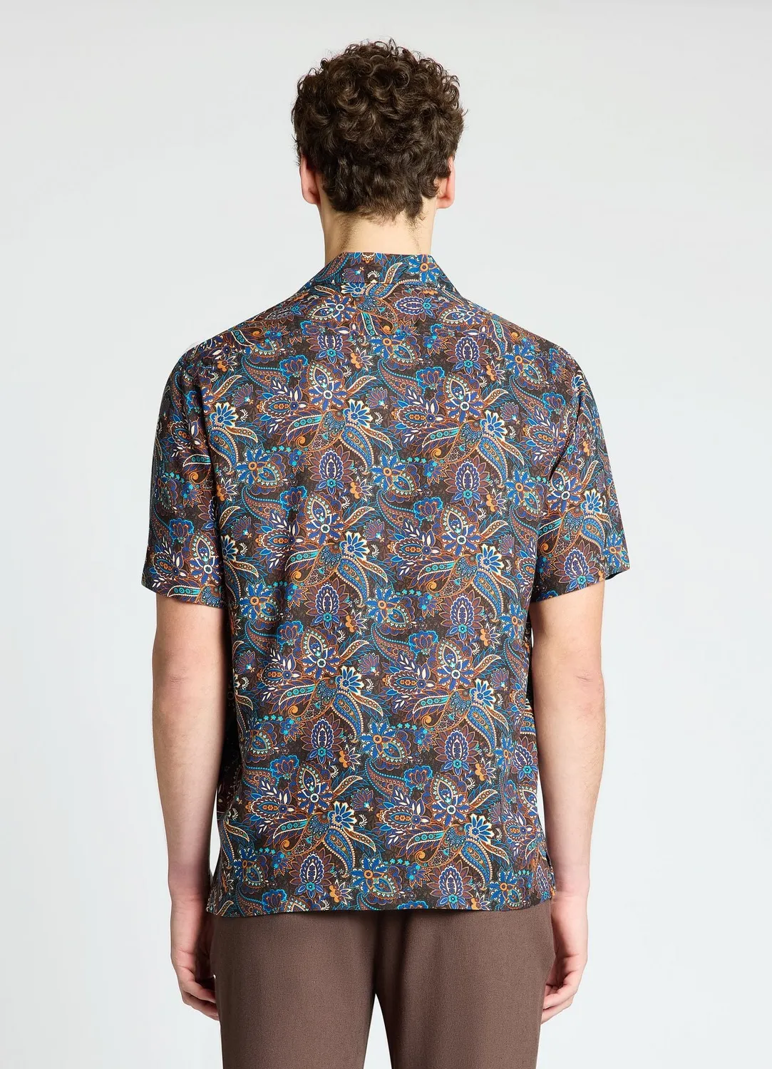 Calliope chemise bowling homme manches courtes paisley