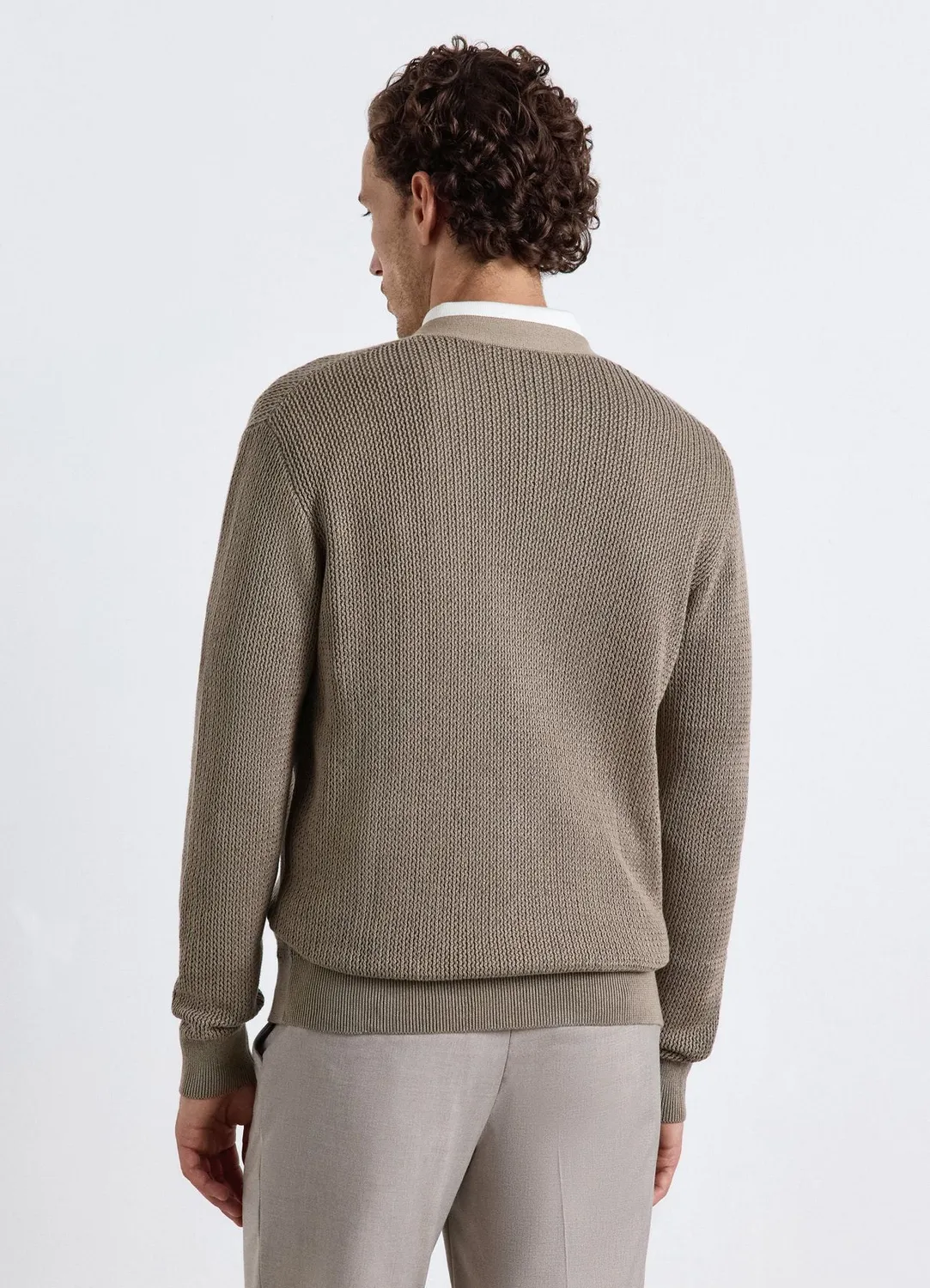 Calliope Cardigan boutons bicolore homme col V