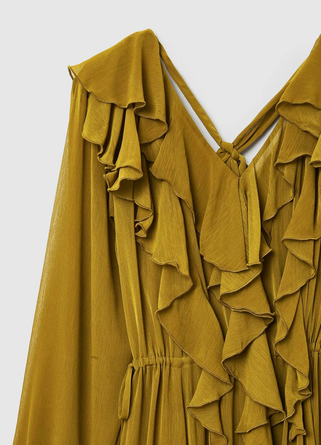 Calliope Atelier robe longue à volants femme col V
