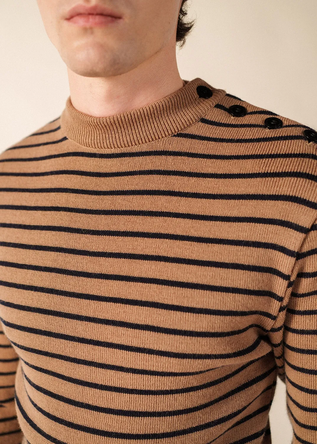 Saint James Matelot pull marin beige/marine