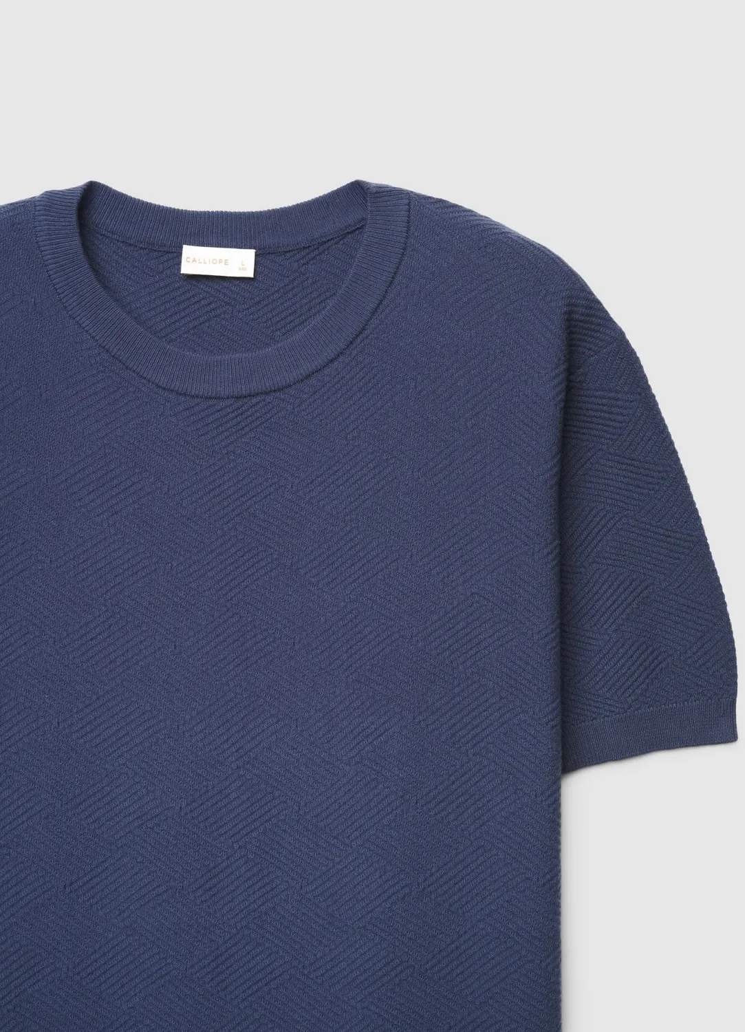 Calliope t-shirt jacquard homme col rond