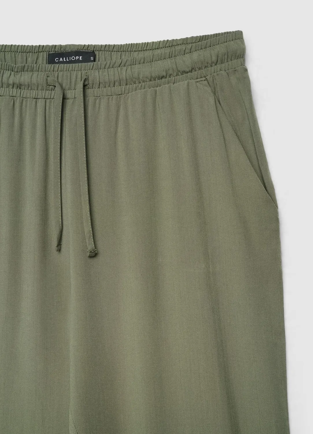 Calliope pantalon femme taille haute élastique droit