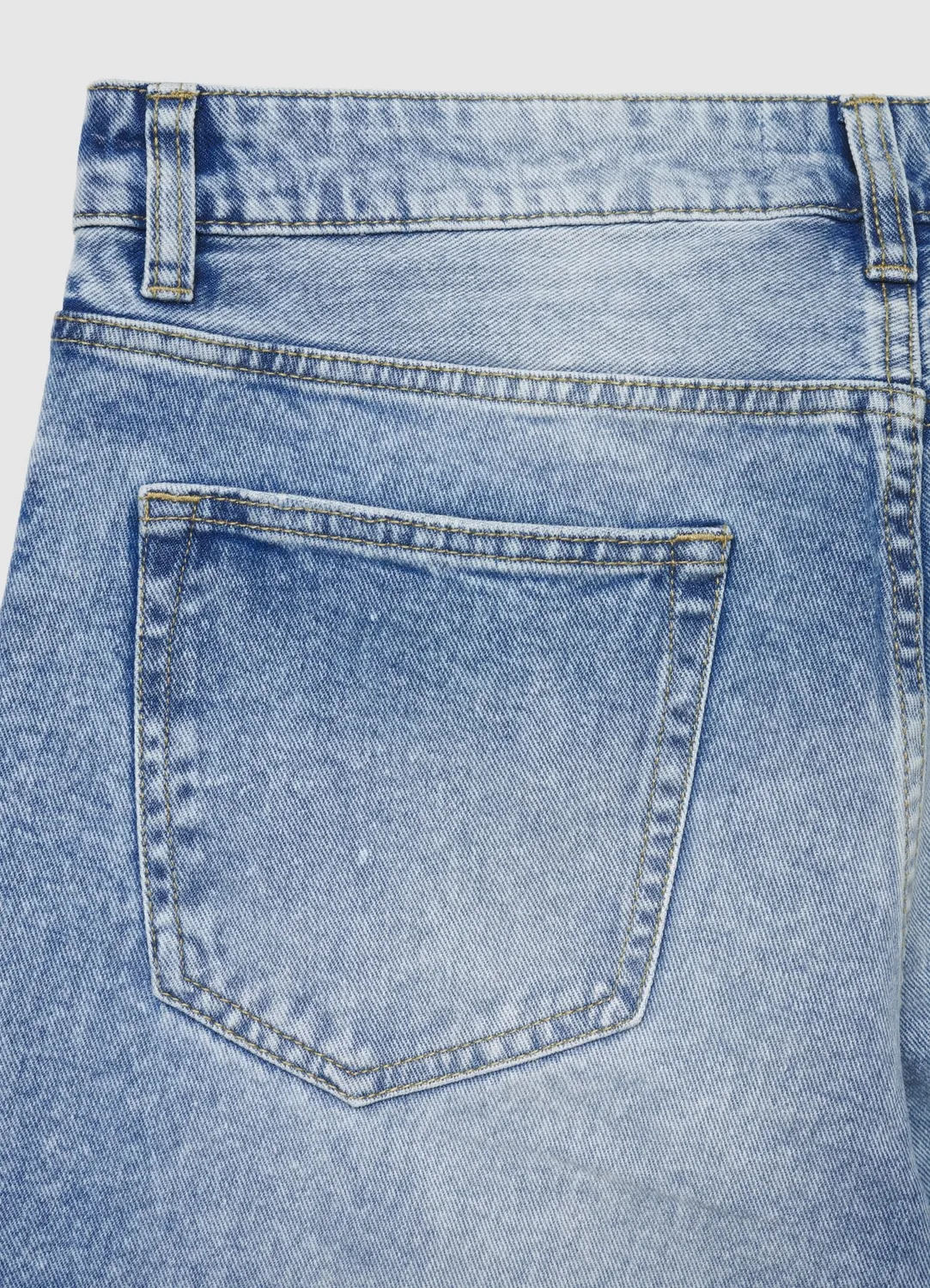 Calliope short jean homme à revers coupe droite