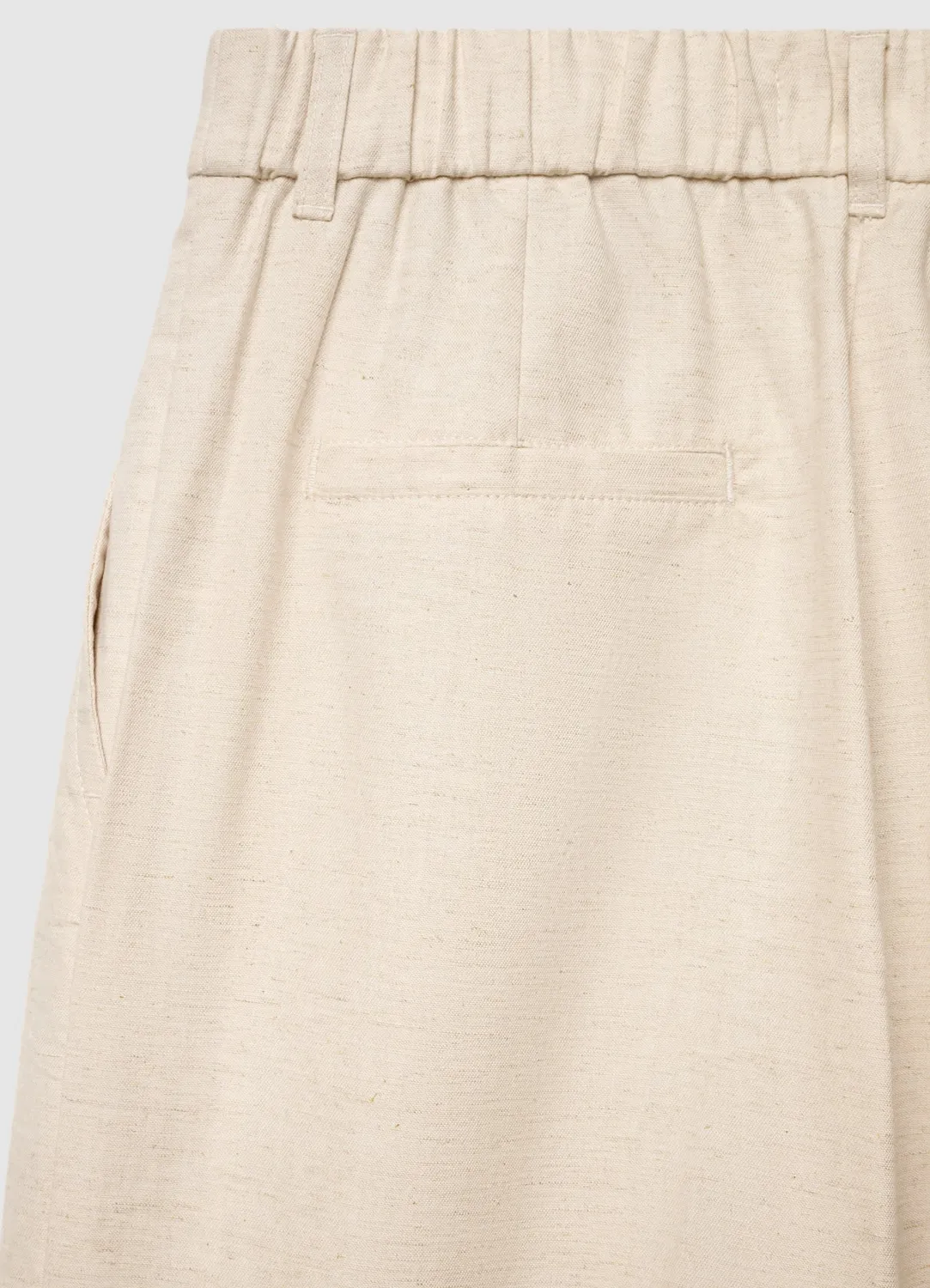 Calliope pantalon culotte à pinces femme uni taille haute