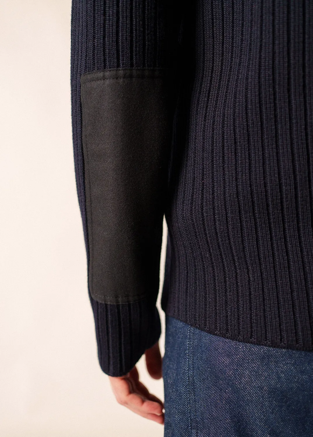 Saint James Gouvernail pull navy laine homme