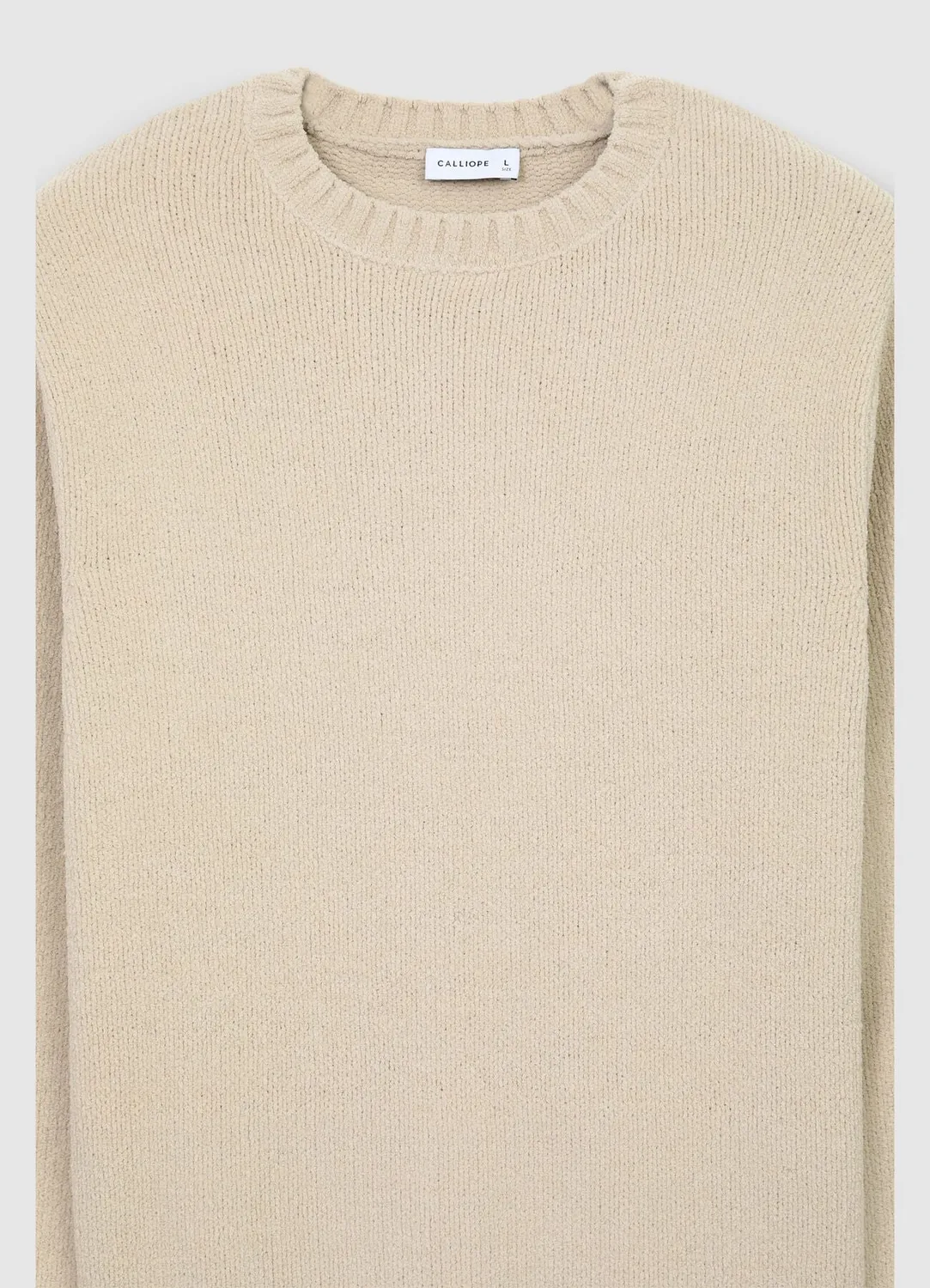 Calliope pull chenille homme col rond manches longues
