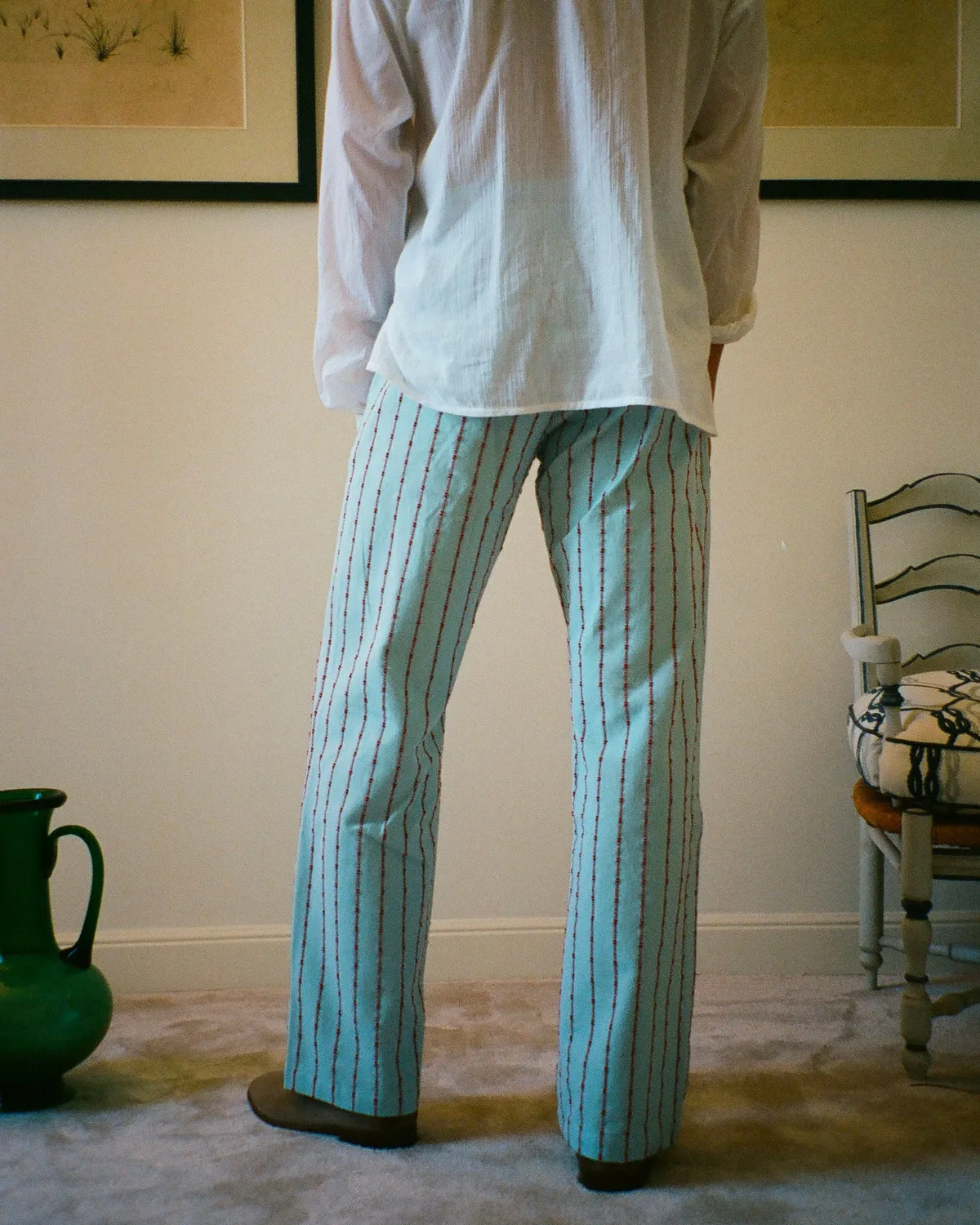 Erevan Capon Tressé Blue Pink pantalon été