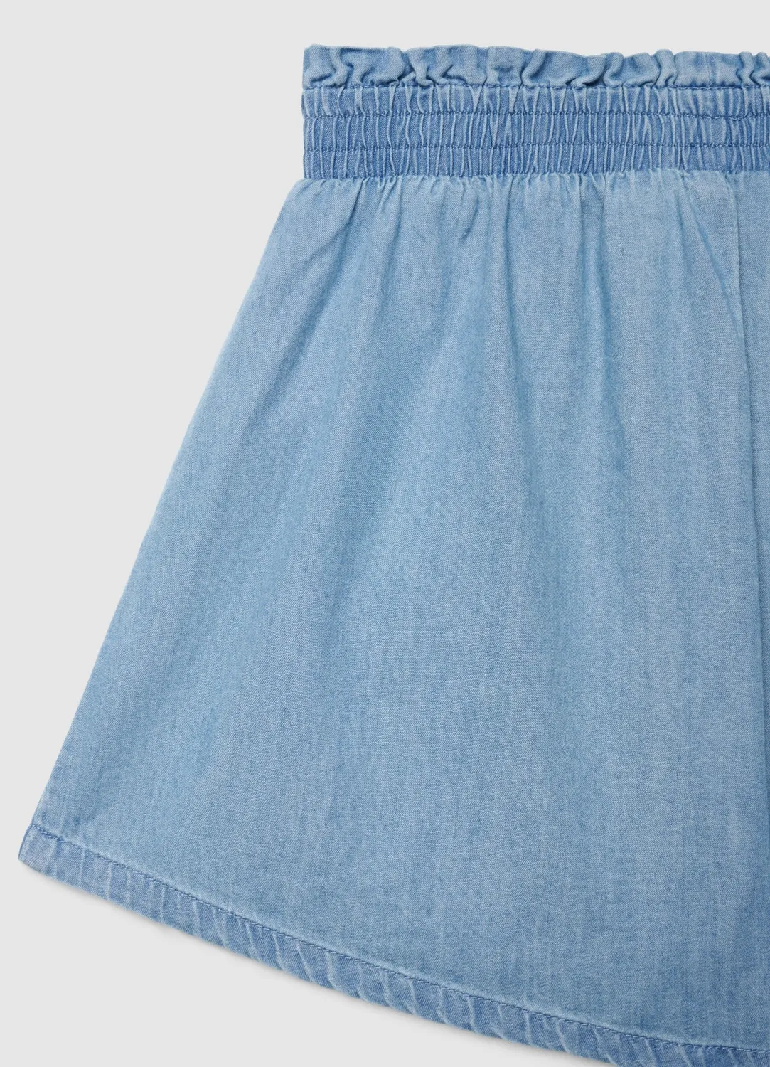 Calliope short denim fille uni taille élastiquée