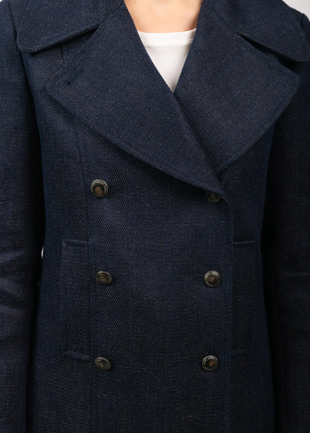 Saint James Héritage caban femme indigo chanvre
