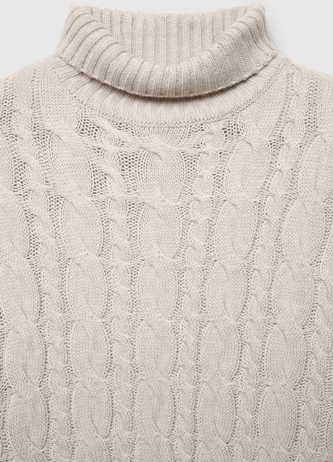Calliope pull col roulé torsades homme uni