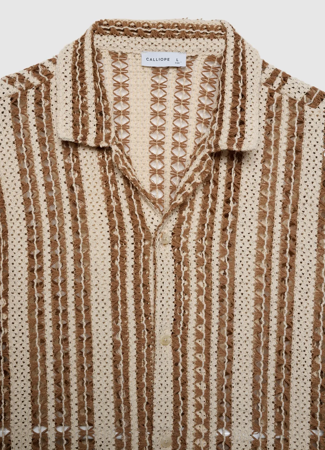 Calliope Chemise homme rayures crochet bowling