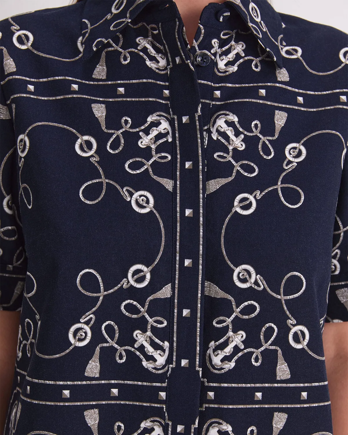 Sportscraft Sardinia blouse lin coton imprimé