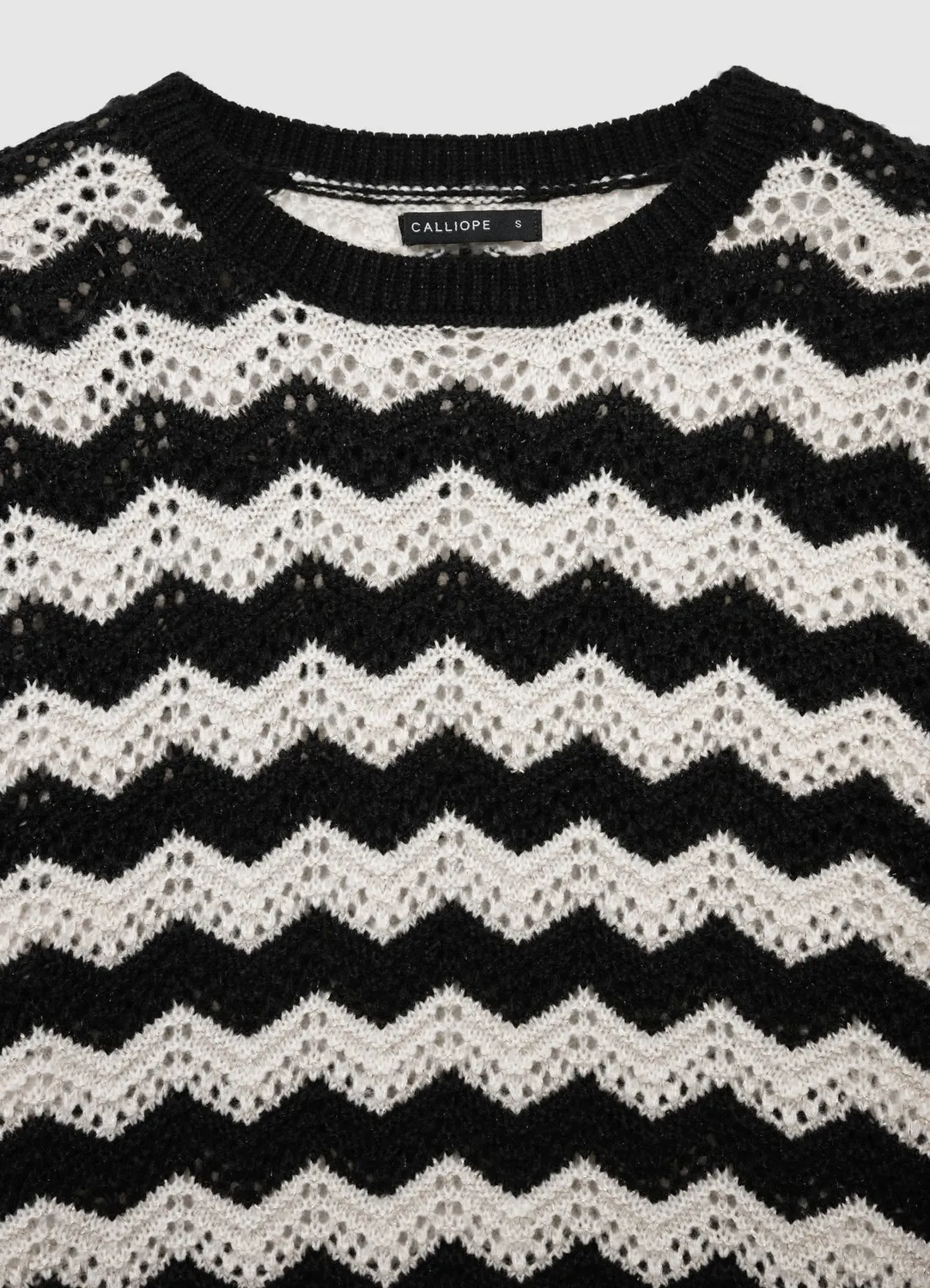 Calliope pull ajouré zigzag brillant femme