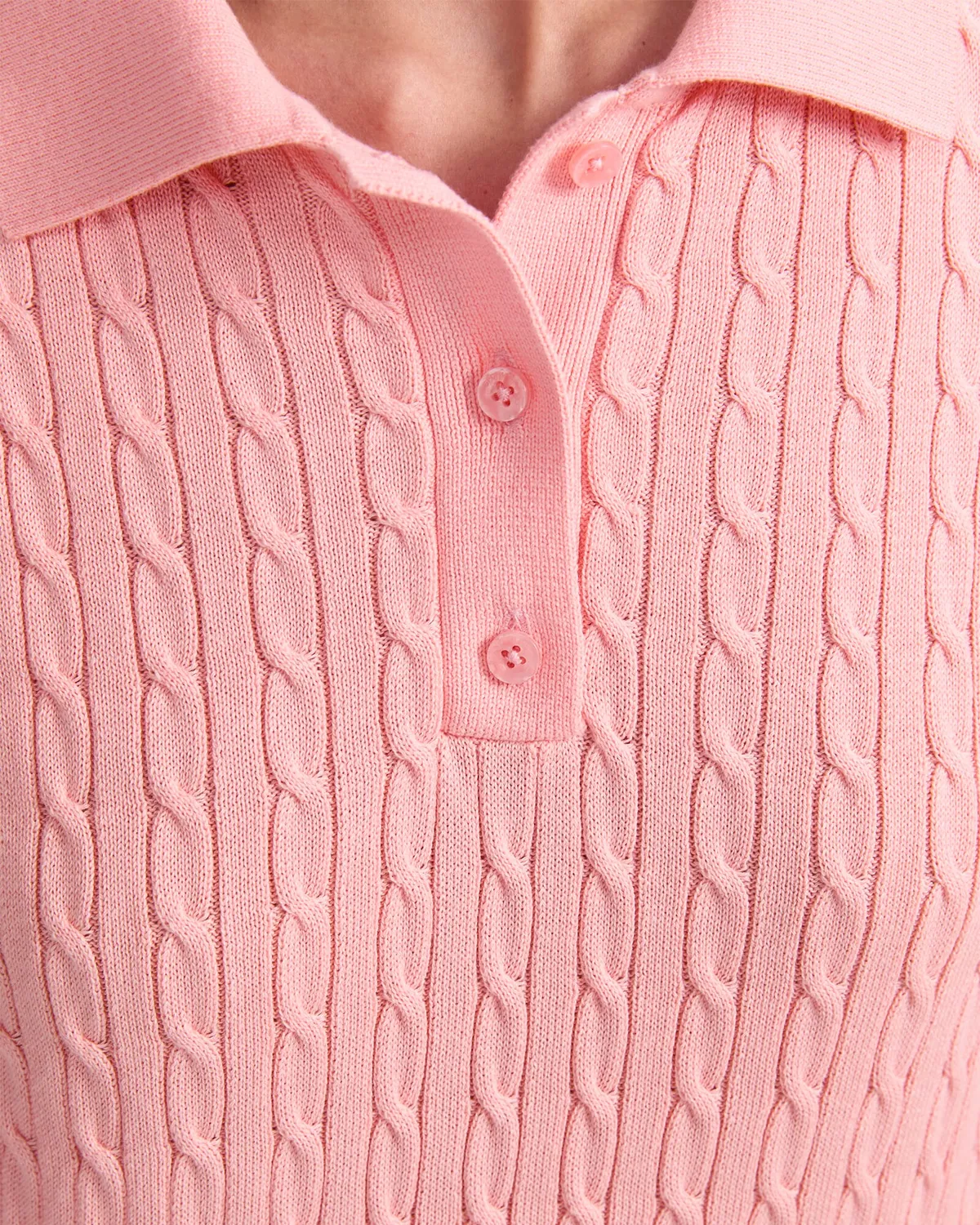 Sportscraft Chiffon Cable polo coton femme maille torsadée