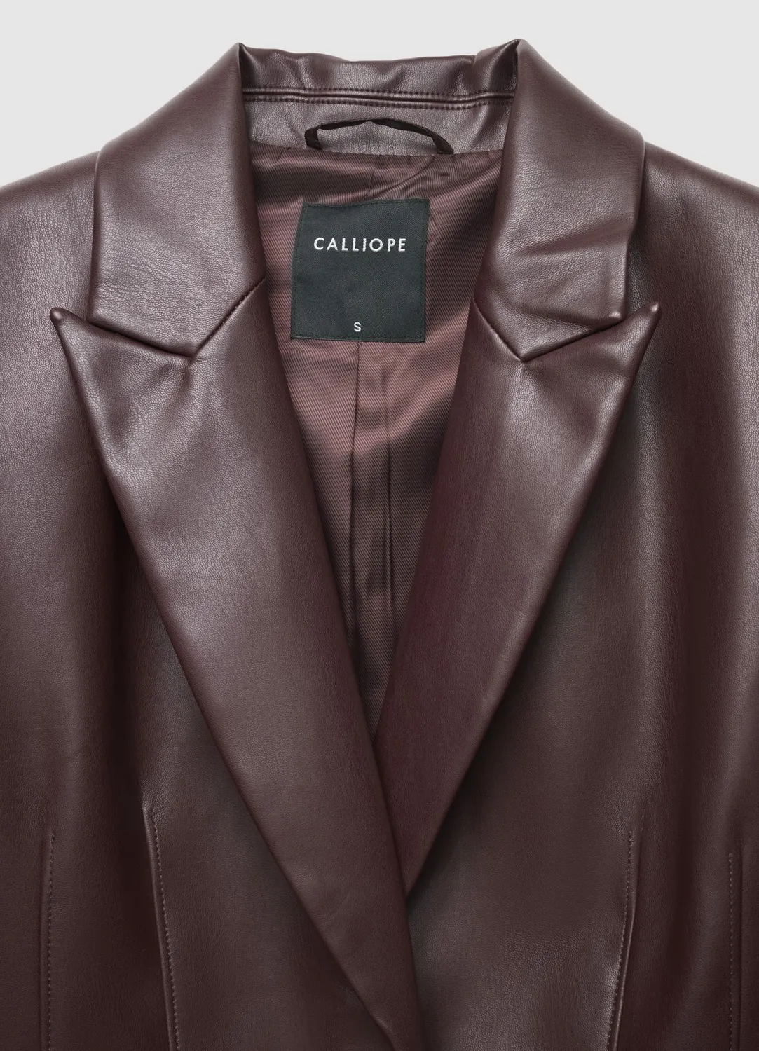 Calliope Veste effet cuir femme ceinture à nouer