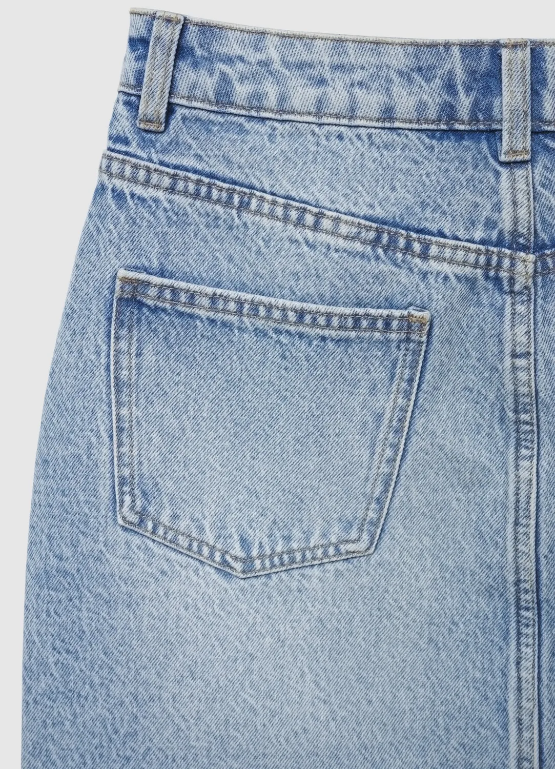 Calliope mini-jupe jean denim femme coupe droite