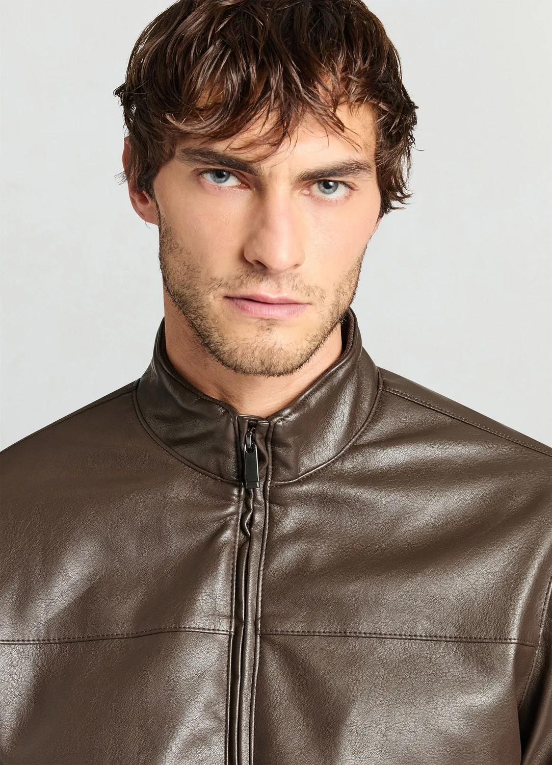 Calliope Bomber Similpelle homme blouson uni zippé