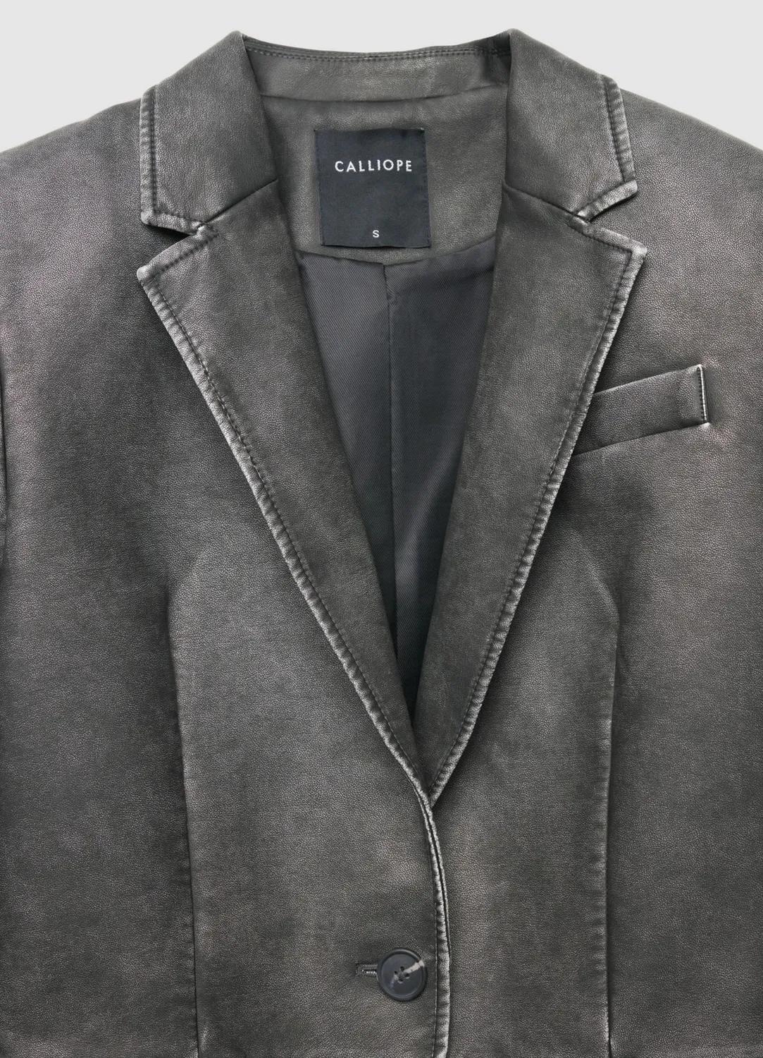 Calliope monopetto similpelle veste femme col à revers
