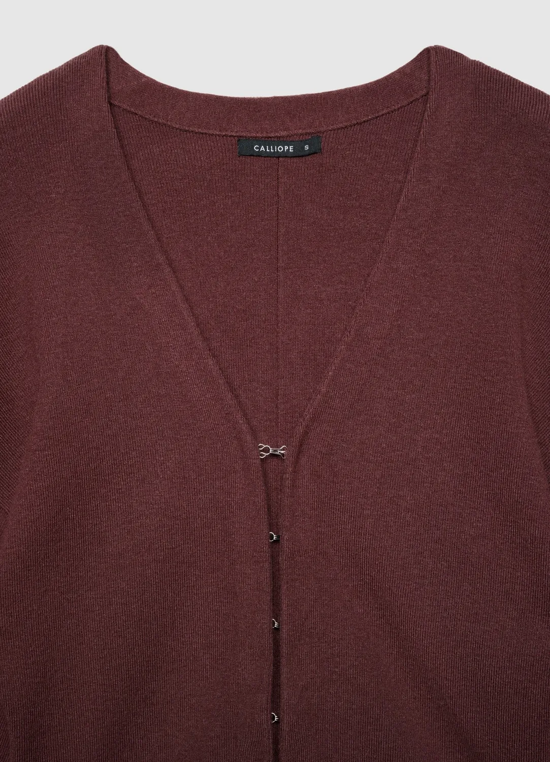 Calliope cardigan à crochets femme col V évasé