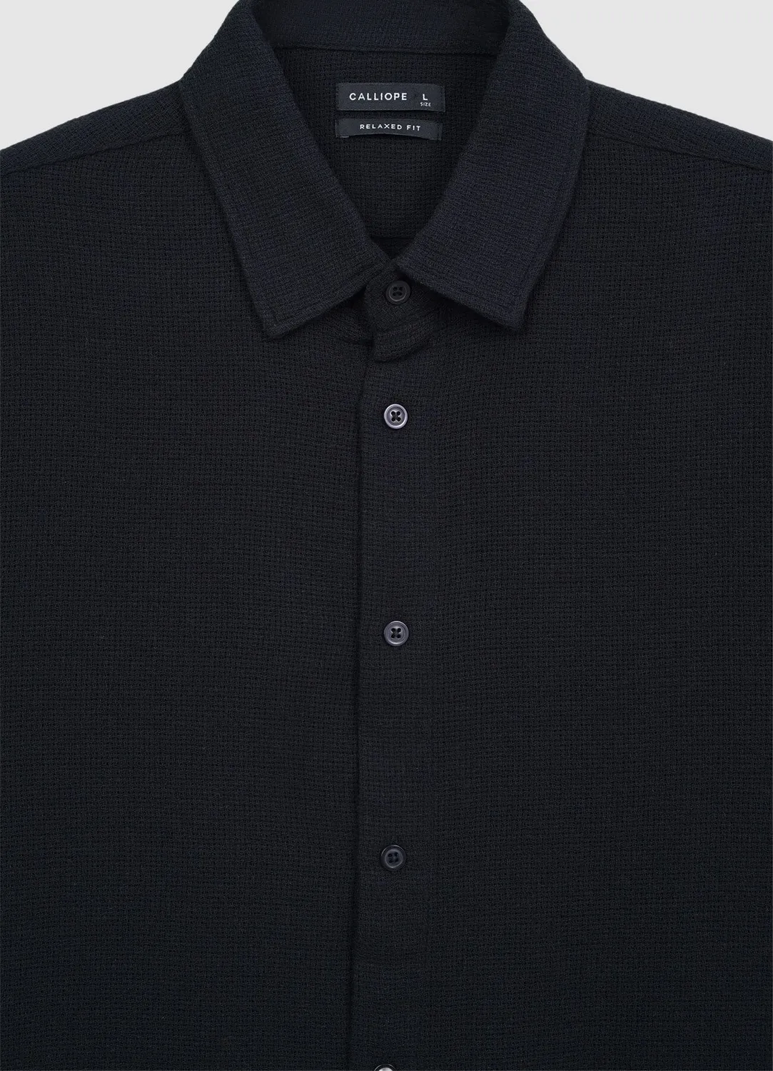 Calliope Chemise Unie Homme Coton Manches Courtes