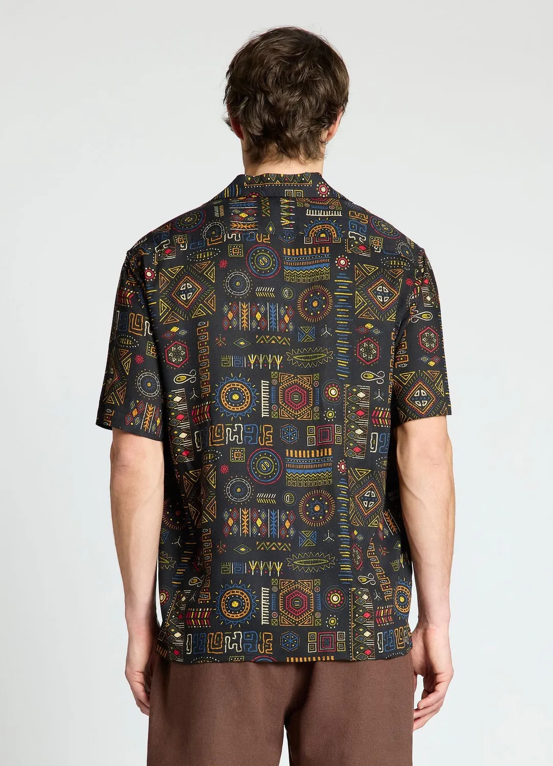 Calliope Bowling chemise homme manches courtes ethnique
