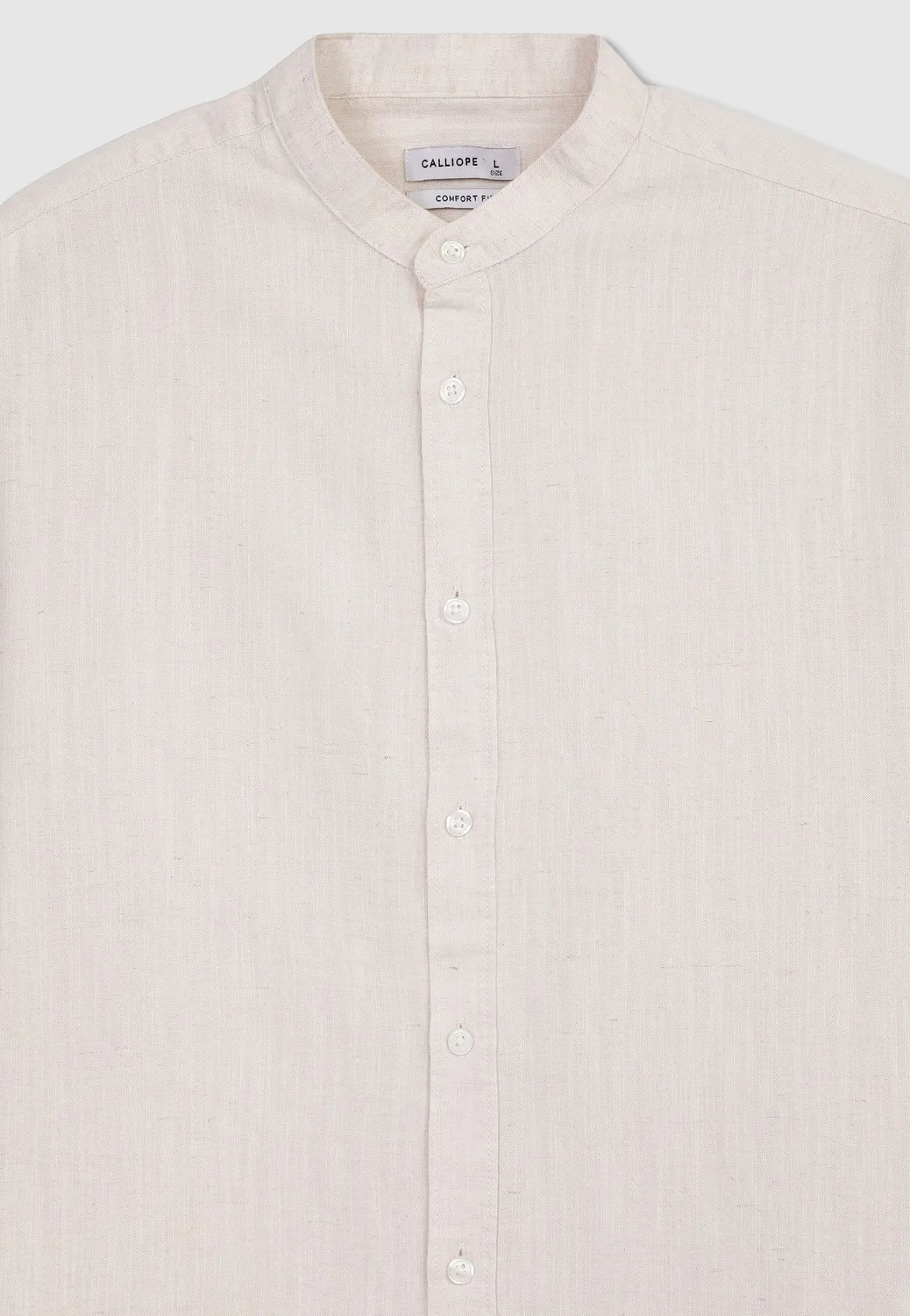 Calliope chemise col coréen lin homme regular