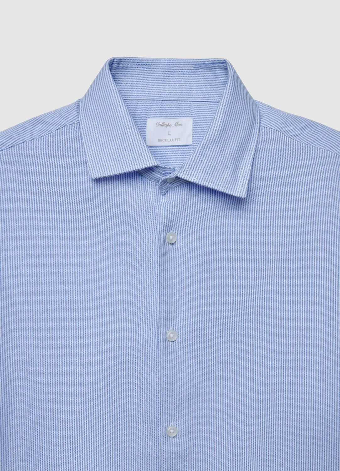 Calliope Chemise homme rayée coton regular manches longues
