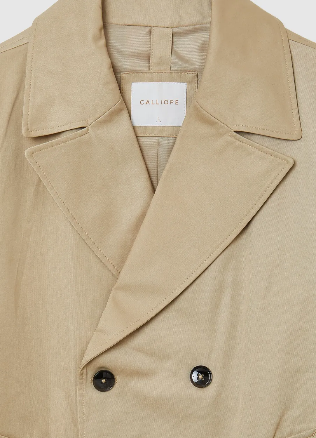 Calliope Trench court boutons homme