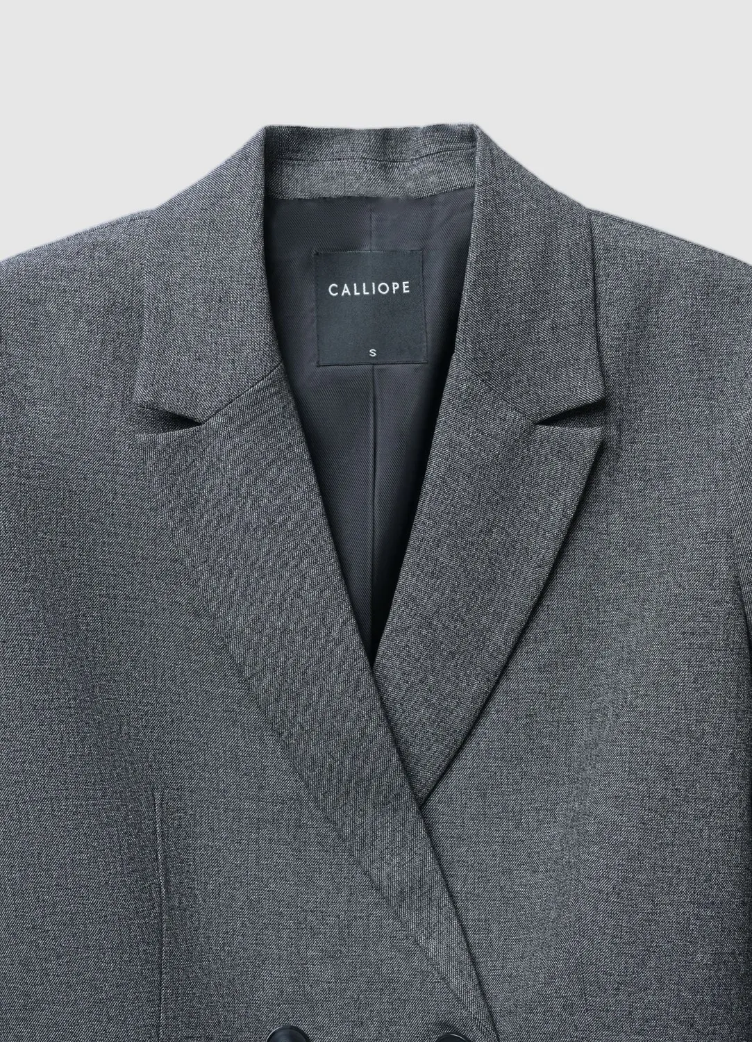 Calliope Blazer Double-Boutonnage Poivre et Sel Femme