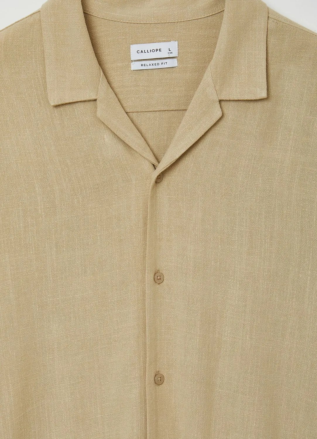 Calliope chemise bowling lin homme manches courtes