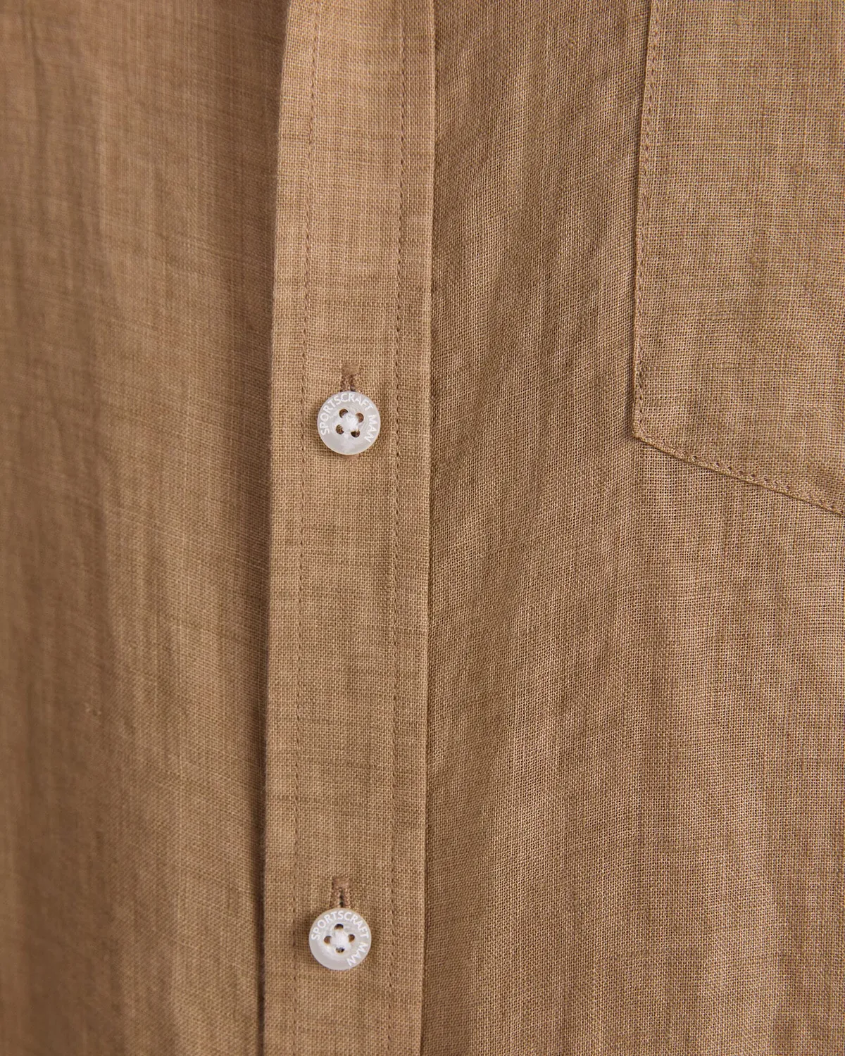 SPORTSCRAFT Delave chemise lin homme manches courtes délavé