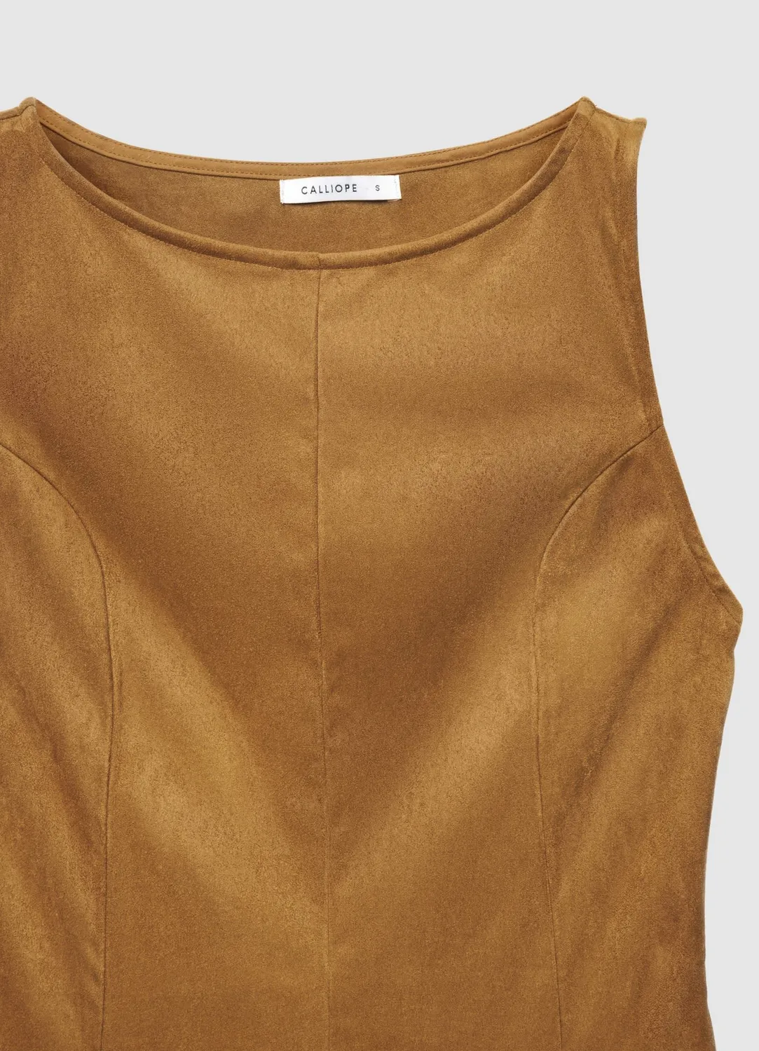 Calliope Atelier robe évasée courte effet suède femme