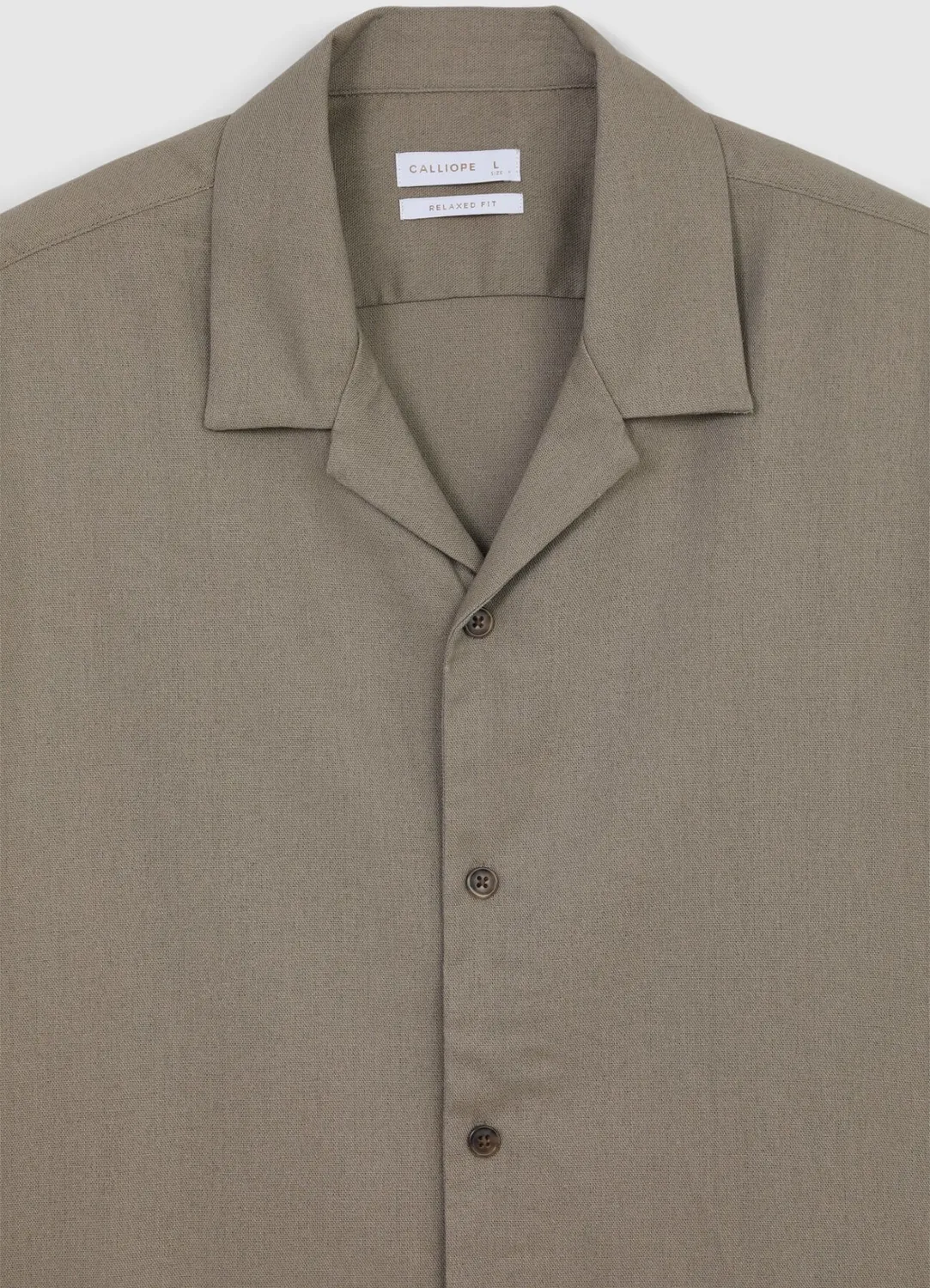 Calliope chemise bowling homme lin manches courtes unie